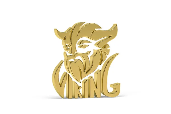 Ikona Golden Vikings Izolované Bílém Pozadí Vykreslení — Stock fotografie