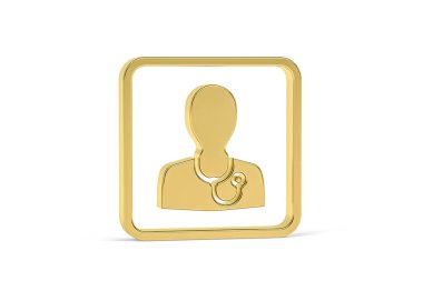 Beyaz arkaplanda izole edilmiş 3D doktor simgesi - 3B görüntüleme