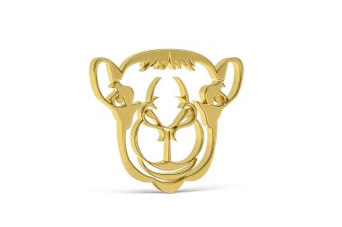 Beyaz arkaplanda izole edilmiş 3d deve simgesi - 3d oluşturma