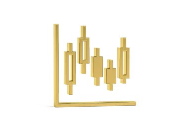 Beyaz arkaplanda izole edilmiş 3d grafik simgesi - 3d oluşturma