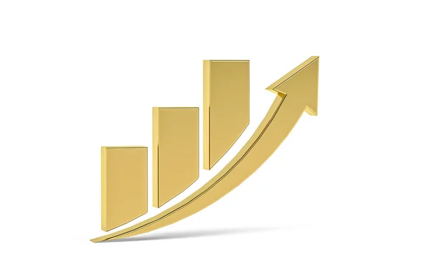 Beyaz arkaplanda izole edilmiş 3d grafik simgesi - 3d oluşturma