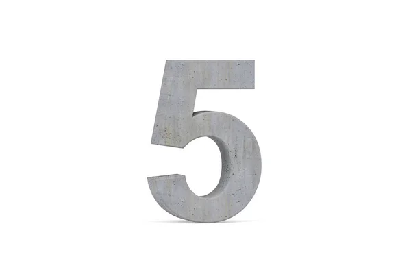 Dígitos Hormigón Dígitos Tridimensionales Sobre Fondo Blanco Render — Foto de Stock