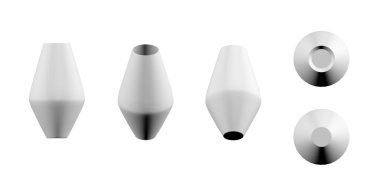 Vazo modeli beyaz arkaplanda izole edildi - 3d oluşturma