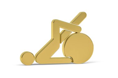 Beyaz arkaplanda izole edilmiş 3D fizyoterapi simgesi - 3B oluşturma