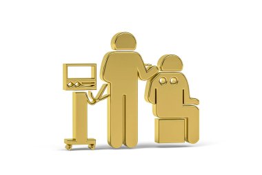 Beyaz arkaplanda izole edilmiş 3D fizyoterapi simgesi - 3B oluşturma