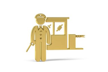 Beyaz arkaplanda izole edilmiş 3D güvenlik simgesi - 3D görüntüleme