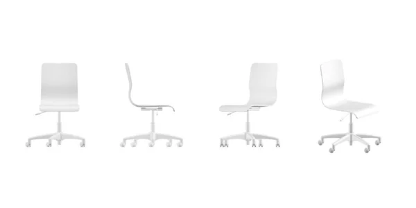 Silla Oficina Mockup Aislado Blanco Render — Foto de Stock