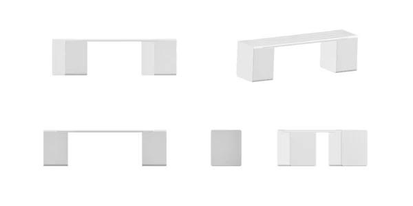 Beyaz Arkaplanda Park Modeli Izole Edildi Görüntüleme — Stok fotoğraf