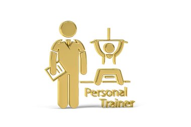 Beyaz arkaplanda izole edilmiş 3d kişisel çalıştırıcı simgesi - 3d oluşturma