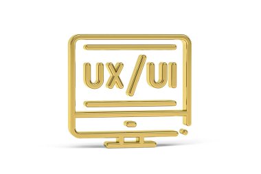 Beyaz arkaplanda izole edilmiş 3d UX tasarım simgesi - 3d oluşturma