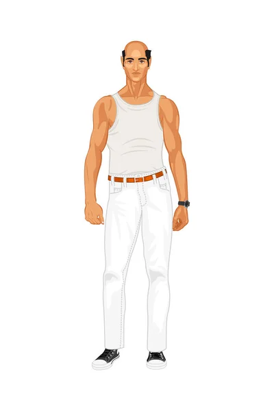 Illustrazione Uomo Elegante Ritratto Uomo Vestito Alla Moda Isolato Sfondo — Foto Stock