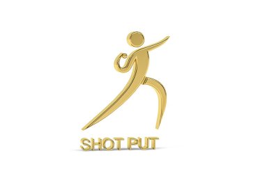 Altın 3D görüntü beyaz arkaplanda izole edildi - 3d oluşturma