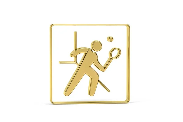 Golden Squash Icon Isolated White Background Render — Stock Photo, Image
