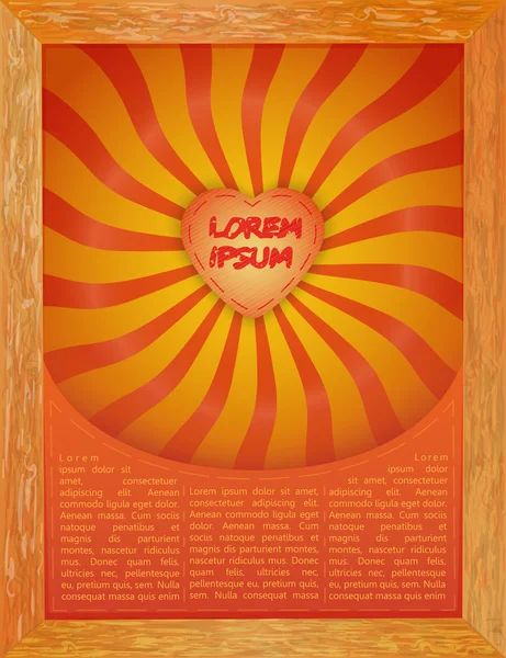 Patrón retro con rayos solares rojos, amarillos y anaranjados de luz solar — Archivo Imágenes Vectoriales