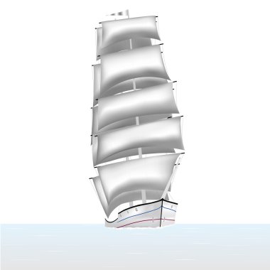 kendi yelkenli denizde yelkenli gemi