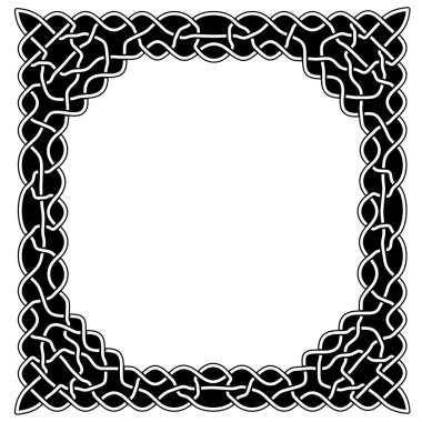 Siyah ve beyaz yuvarlak desenler ile çerçeve merkezinde