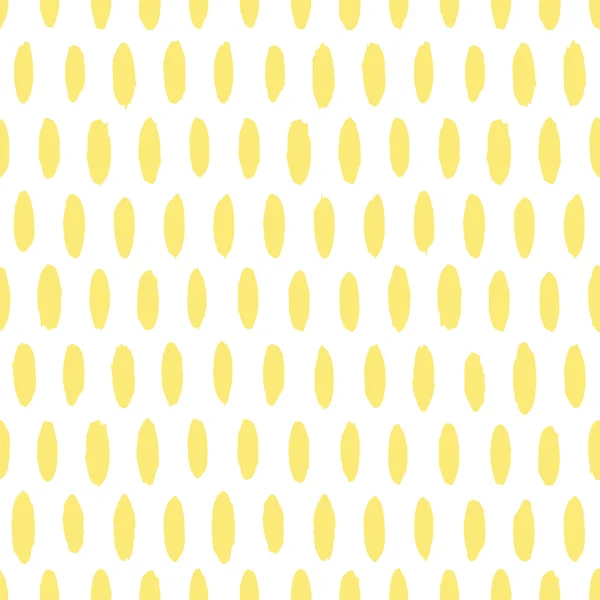 Pincel vertical colorido dibujado a mano abstracto toca patrón vectorial inconsútil blanco y amarillo — Vector de stock
