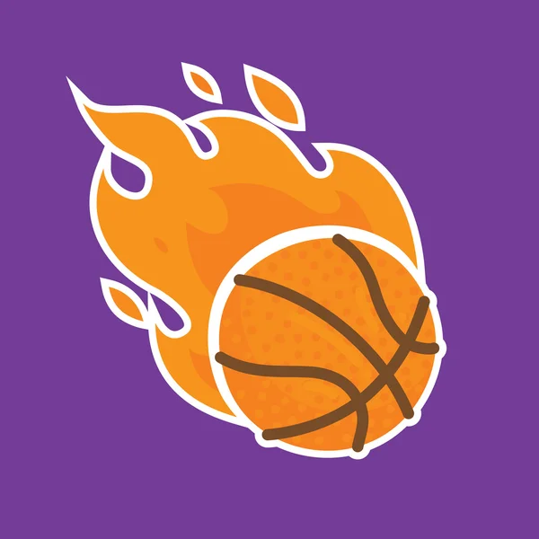 Plantilla icono del equipo de baloncesto vector aislado ilustración — Vector de stock