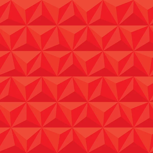 赤の幾何学的な三角形のシームレスなベクトル パターン — ストックベクタ