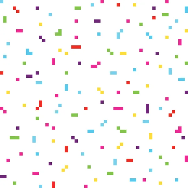 Pixel art stijl oude school naadloze vector achtergrond wit — Stockvector