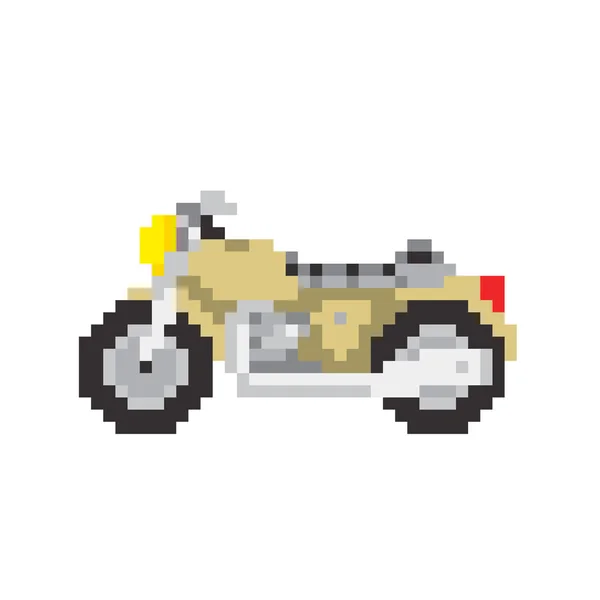 Straßenmotorrad im Pixel-Art-Stil isolierte Vektorillustration — Stockvektor