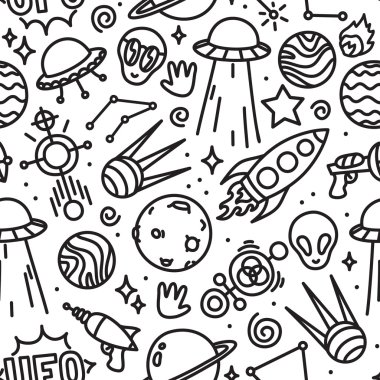 Yaşam alanı sorunsuz vektör desen siyah beyaz