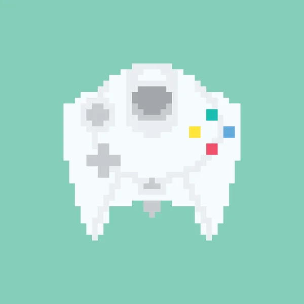 Vintage gamepad. Pixel art stijl joystick vector — Stockvector