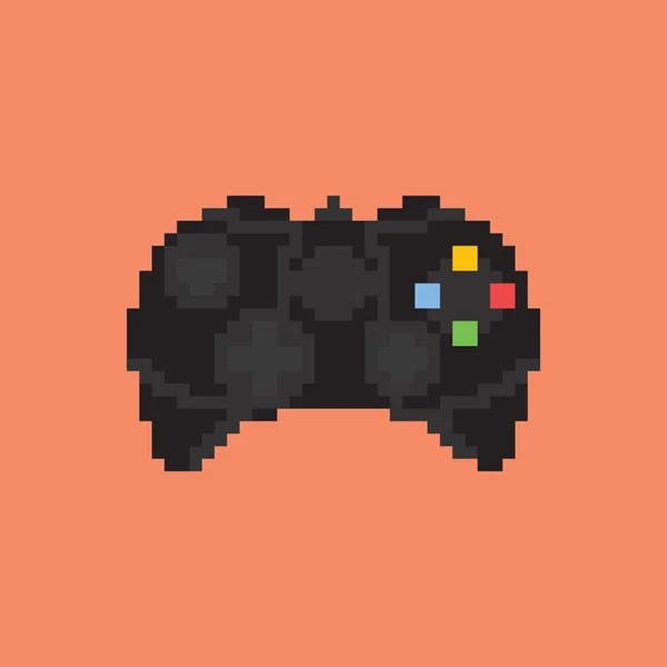 Gamepad vintage. Pixel arte estilo joystick vector — Vector de stock