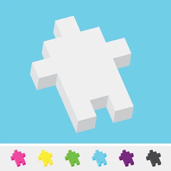 Pixel art style isométrique curseur flèche vectorielle pack — Image vectorielle
