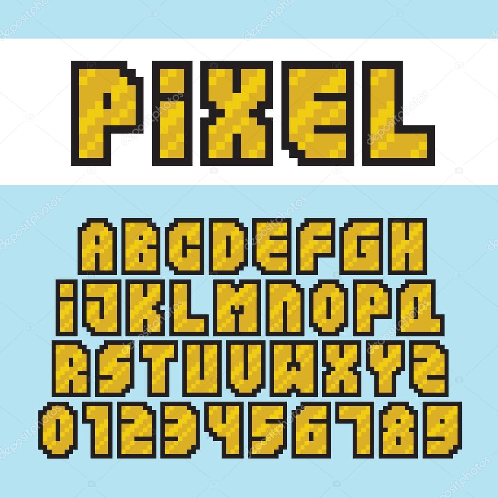Alphabet En Pixel Art Alphabet Abstract Pixel Art All Letters And