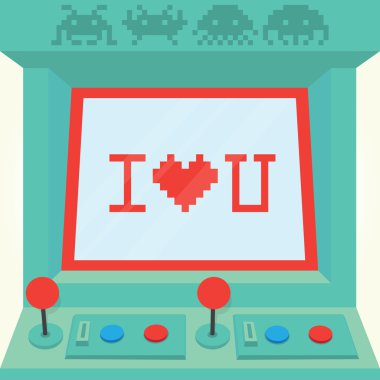 Seni seviyorum arcade makinesi