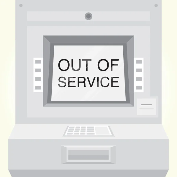 ATM machine is out of service — Stock Vector