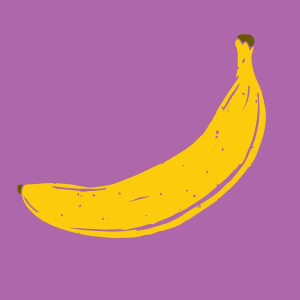 Handgezogene Banane — Stockvektor