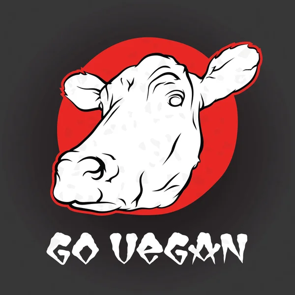 Go sapi vegan - Stok Vektor