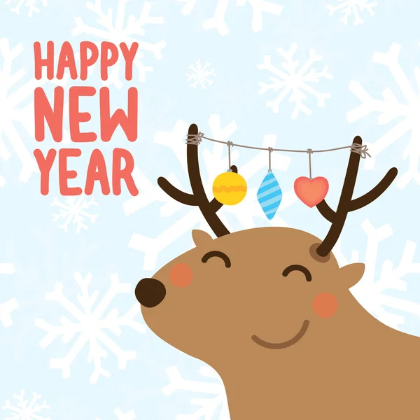 Gott nytt år vektor vykort — Stock vektor