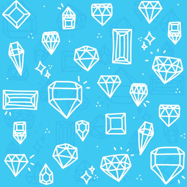 Diamantes azuis — Vetor de Stock