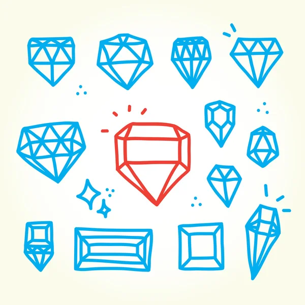 Diamantes hechos a mano — Vector de stock