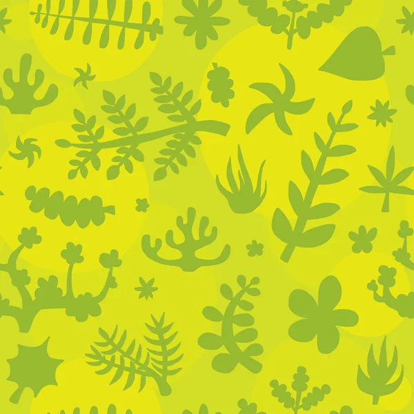 Hand dras doodle växter mönster — Stock vektor