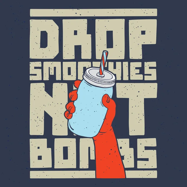 Drop smoothies niet bommen — Stockvector