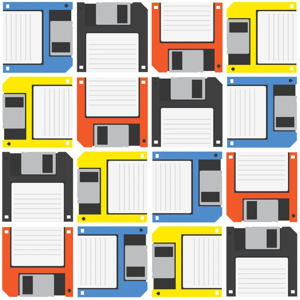 Diskettestation vector patroon — Stockvector