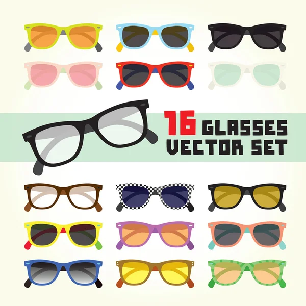 Set de gafas Hipster — Vector de stock