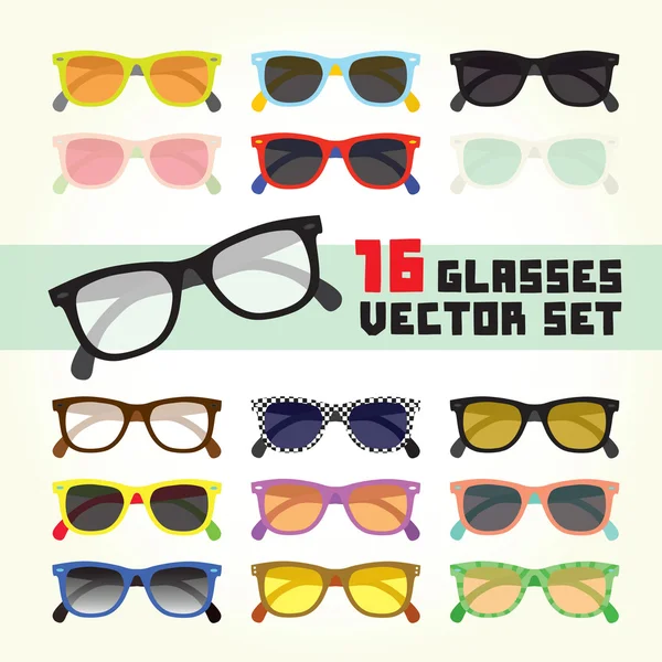 Hipster okulary zestaw Grafika Wektorowa