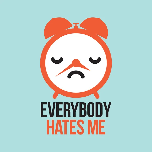 Όλοι με μισεί συναγερμού — Διανυσματικό Αρχείο