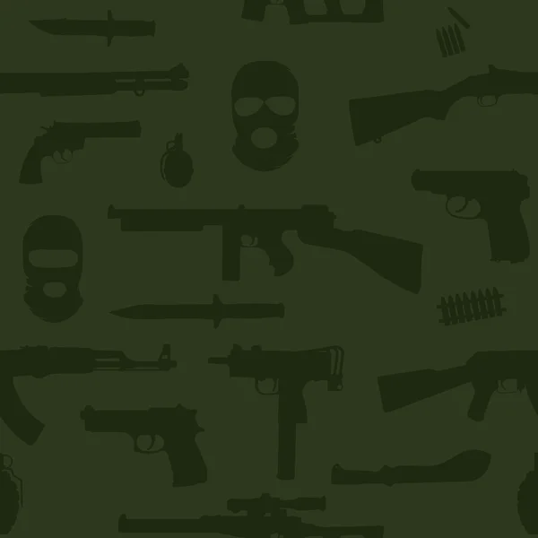 Weapon seamless vector pattern — Stock Vector