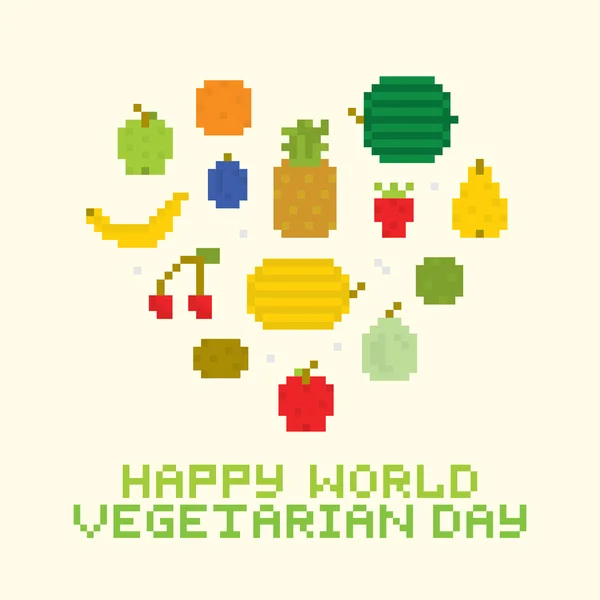 Feliz día vegetariano del mundo — Archivo Imágenes Vectoriales