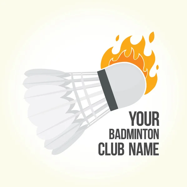 Badminton yanıyor — Stok Vektör
