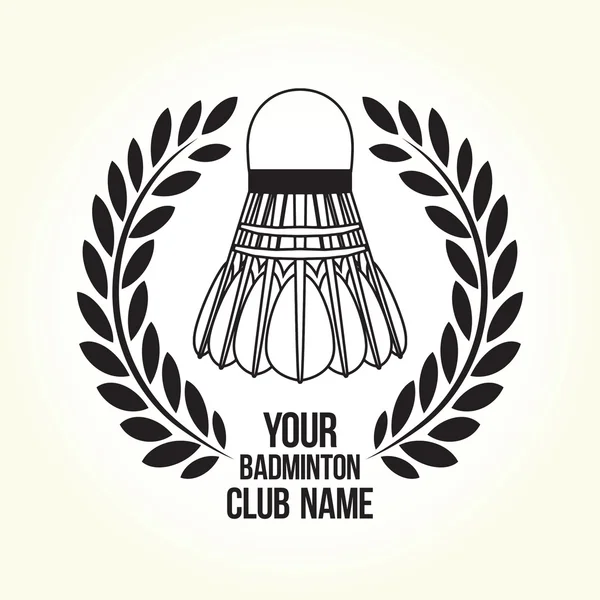 Badminton silhouet club logo — Stockvector