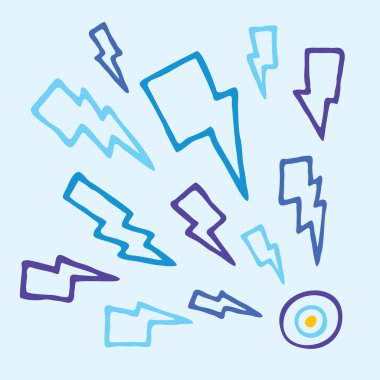 Thunderbolt hedef vektör çizim