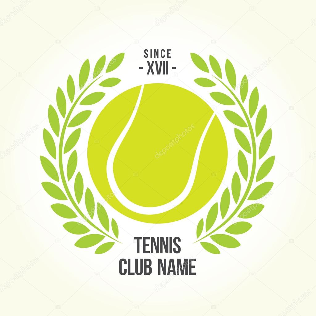 Tennis ball yellow vector sign