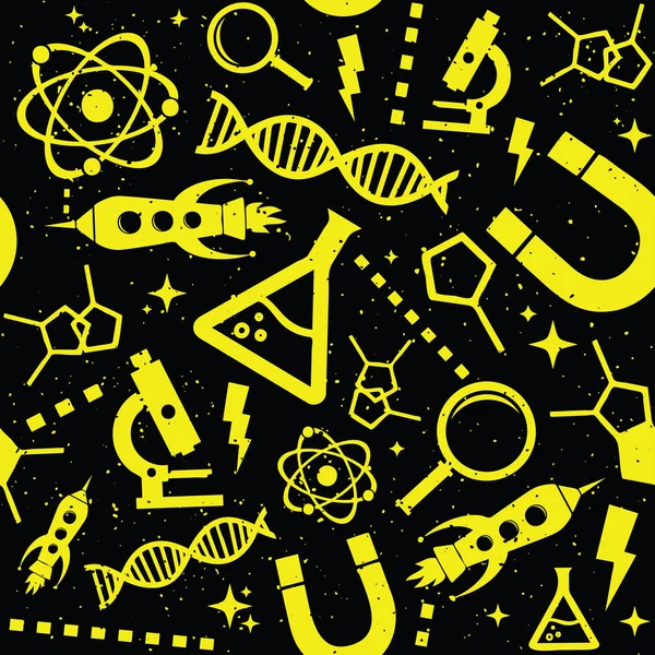 Wissenschaft schwarzes Muster — Stockvektor